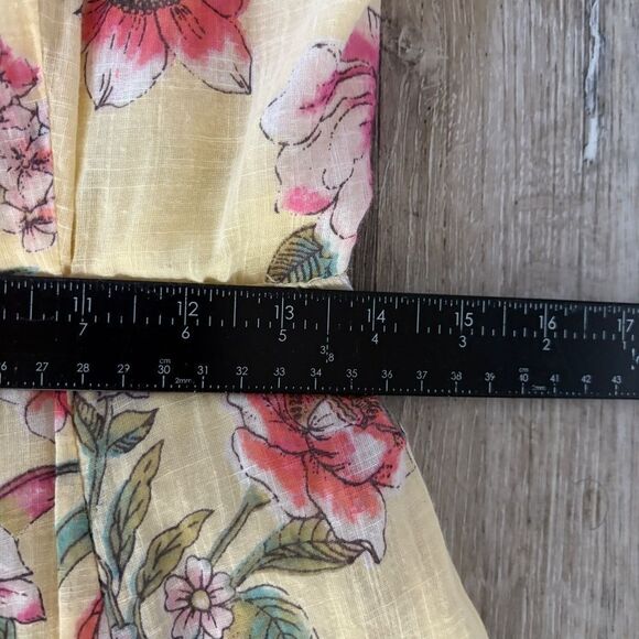 Billabong linger here yellow floral off the shoulder maxi dress size medium boho - Picture 10 of 16